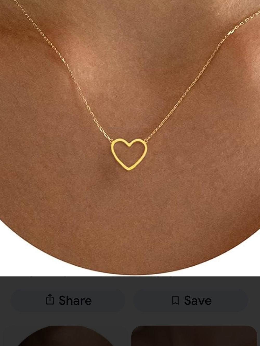 Aqua 18K Gold over Sterling Silver Open Heart Necklace NWT - Picture 2 of 3